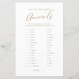 Minimalistisches Gold Calligraphy Baby Animal Matc