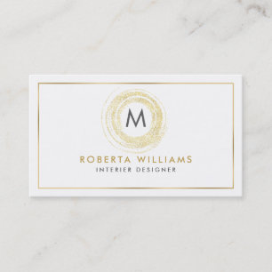 Minimalistisches Gold-Circle-Logo Visitenkarte