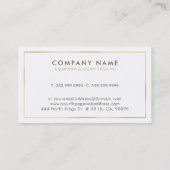 Minimalistisches Gold-Circle-Logo Visitenkarte (Rückseite)