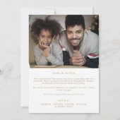 Minimalistisches Gold Einfache Weihnachten (Rückseite)