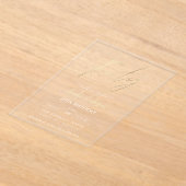 Minimalistisches Gold Elegant Script 40. Geburtsta Acryleinladungen (Ablage )