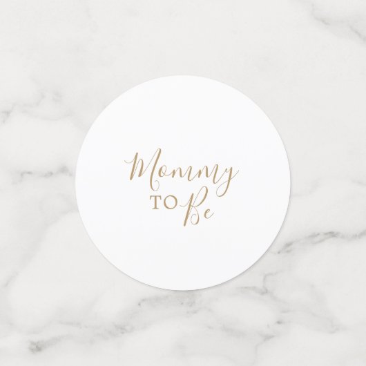 Minimalistisches Gold Es ist ein Baby-Duschtisch Konfetti (Klein Vorderseite)