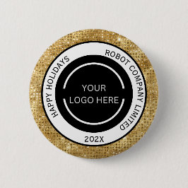 Minimalistisches Gold Firmenlogo und Name Button