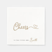 Minimalistisches Gold für die Zukunft Frau Napkins Serviette (Vorderseite)