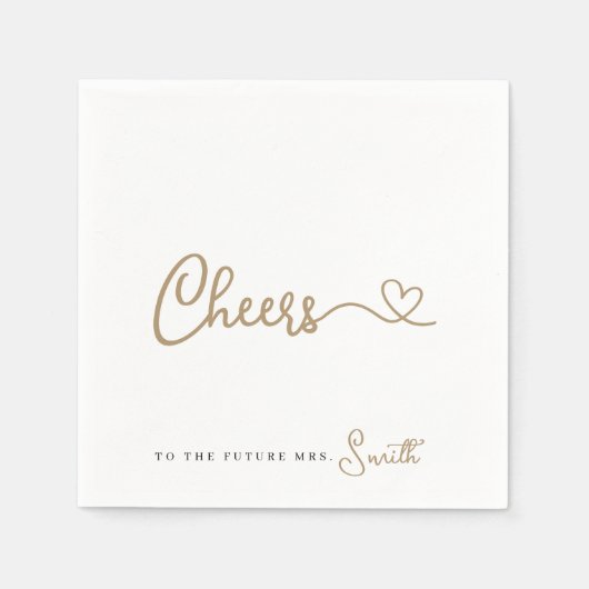 Minimalistisches Gold für die Zukunft Frau Napkins Serviette (Vorderseite)