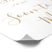 Minimalistisches Gold Guess für das Kisses Game Si Poster (Ecke)