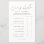 Minimalistisches Gold Guess Wer Mama oder Daddy Ga (Vorderseite)