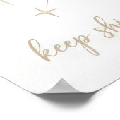 Minimalistisches Gold "Keep Shining" Sternbild Poster (Ecke)