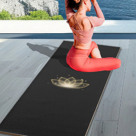 Minimalistisches Gold Lotus Blume Abstraktes Bild Yogamatte