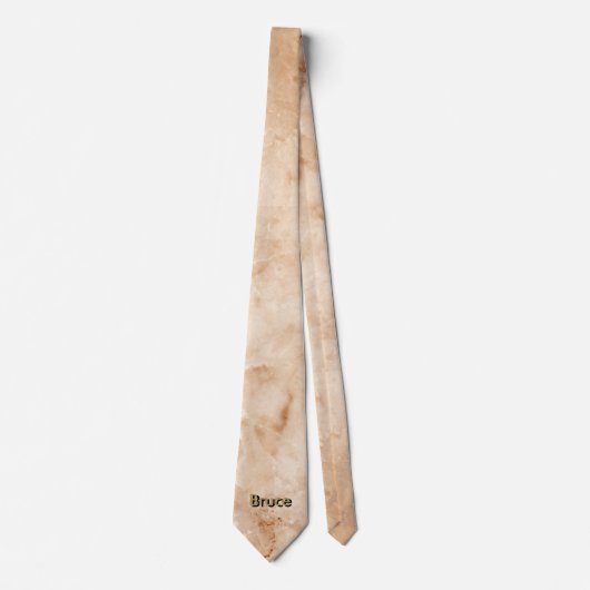 Minimalistisches Gold-Marmor-Monogramm Krawatte (Vorderseite)