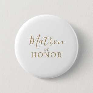 Minimalistisches Gold Matron des EhrenBrautparty Button