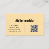 Minimalistisches Gold mit QR-Code Visitenkarte (Rückseite)