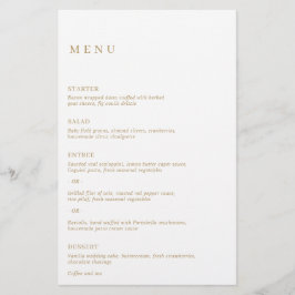 Minimalistisches Gold Modern Wedding Menu