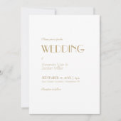 Minimalistisches Gold Modernes Art Deco Einladung (Vorderseite)