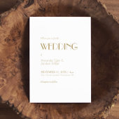 Minimalistisches Gold Modernes Art Deco Einladung