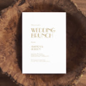 Minimalistisches Gold Modernes Art Deco Hochzeitsf Einladung