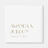 Minimalistisches Gold Modernes Art Deco Magnet (Vorne)