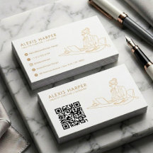 Minimalistisches Gold Modernes Linienkunst QR-Code