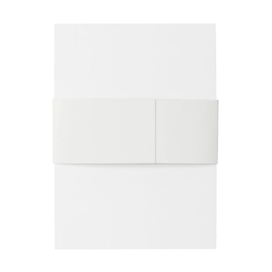 Minimalistisches Gold Monogram Ivory Wedding Bly B Einladungsbanderole (Rückseitenbeispiel)