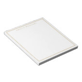 Minimalistisches Gold-Monogramm mit zwei Rändern Notizblock (angewinkelt)