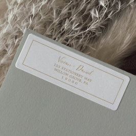 Minimalistisches Gold-Rücksendeadresse