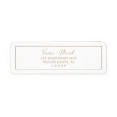 Minimalistisches Gold-Rücksendeadresse (Vorne)