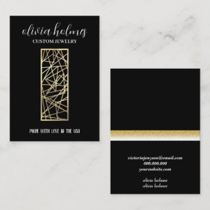 Minimalistisches Gold,  Schmuck Visitenkarte