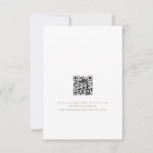 Minimalistisches Gold-Schwarz-Text-QR-Code-Hochzei Save The Date (Rückseite)