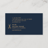 Minimalistisches Gold Scissors Visitenkarte (Rückseite)