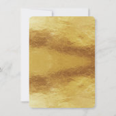 Minimalistisches Gold Script 50. Hochzeitstag Einladung (Rückseite)