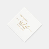 Minimalistisches Gold Script-Brautparty Serviette (Ecke)