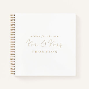 Minimalistisches Gold Script Mr. Wedding Guest Boo Notizblock