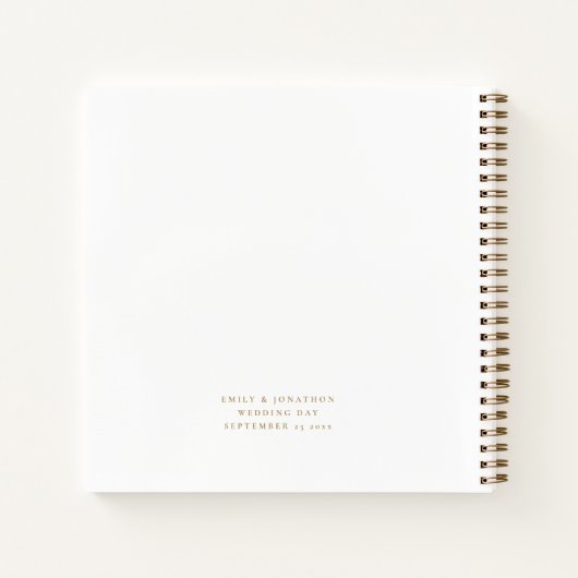 Minimalistisches Gold Script Mr. Wedding Guest Boo Notizblock (Rückseite)