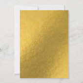 Minimalistisches Gold Script Taufe Christening Einladung (Rückseite)