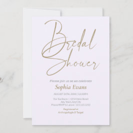 Minimalistisches Gold Silver Magnolia Brautparty Einladung