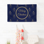Minimalistisches Gold Snowman Weihnachten Weihnach Banner (Insitu)