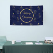 Minimalistisches Gold Snowman Weihnachten Weihnach Banner (Messeveranstaltung)