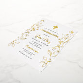 Minimalistisches Gold Spanische Bestätigung Folieneinladung (Gedreht)