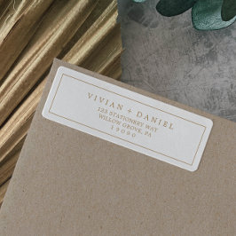 Minimalistisches Gold Typografie-Rücksendeadresse