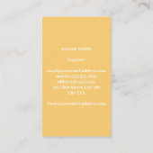 Minimalistisches Gold und weiße Visitenkarte (Rückseite)