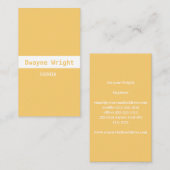 Minimalistisches Gold und weiße Visitenkarte (Vorne/Hinten)