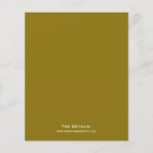 Minimalistisches Gold & White BUDGET Hochzeitsempf (Rückseite)