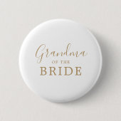 Minimalistisches Goldene Oma des Bride-Brautparty Button (Vorderseite)