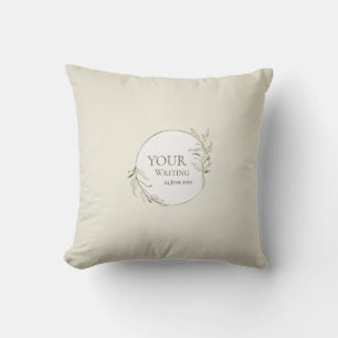 Minimalistisches goldenes botanisches Blattwerk Kissen
