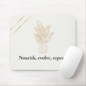 Minimalistisches goldenes botanisches Zitat Mousepad (Mit Mouse)