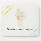 Minimalistisches goldenes botanisches Zitat Mousepad (Vorne)