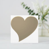 Minimalistisches goldenes Großherz Modernes, elega (Stehend Vorderseite)