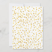 Minimalistisches Goldenes Herz für Schwarz und Wei Save The Date (Rückseite)