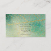 Minimalistisches Goldenes Leaf Mint Vip Schönheit Visitenkarte (Rückseite)