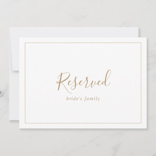 Minimalistisches goldfreies Zeichen (Vorderseite)